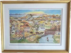 Will Moses Print Art Washington County, NY Hand Signed & Framed